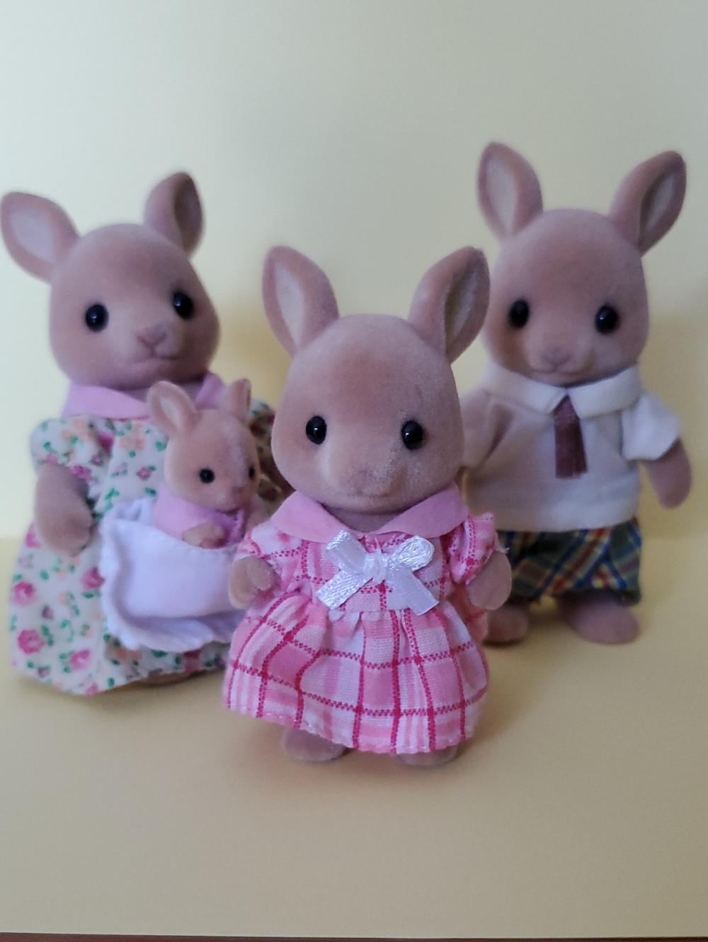 Calico Critters Hopper Kangaroo Family Figures Set of 4